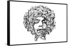 Jimi Hendrix-O.M.-Framed Stretched Canvas