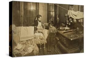 Jimmie Chinquanana 'Below Grade' Category, at Home in New York Behind the Family Shop, 1913-Lewis Wickes Hine-Stretched Canvas