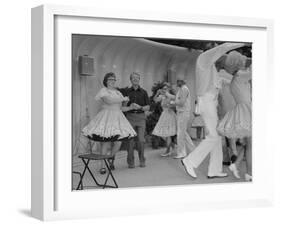 Jimmy Carter Square Dances During a Congressional Picnic on the South Lawn, 1970s-null-Framed Photo