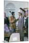 Jimmy Carter Wearing a Feathered Headdress with 'Iron Eyes' Cody , April 21, 1978-null-Mounted Photo