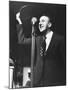 Jimmy Durante Performing at the Casa Manana-Peter Stackpole-Mounted Premium Photographic Print