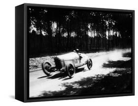 Jimmy Murphy Driving a Duesenberg to Victory in the French Grand Prix, Le Mans, 1921-null-Framed Stretched Canvas