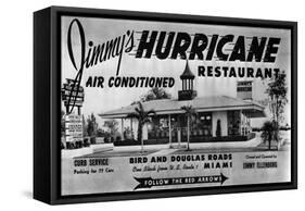 Jimmy's Hurricane, a Popular Drive-In Restaurant Which Operated from 1950 to 1965, C.1955-null-Framed Stretched Canvas