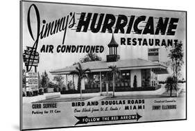 Jimmy's Hurricane, a Popular Drive-In Restaurant Which Operated from 1950 to 1965, C.1955-null-Mounted Giclee Print