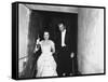 Jimmy Stewart Escorting Olivia deHavilland After Winning Oscar for Best Actress in "The Heiress"-Ed Clark-Framed Stretched Canvas