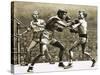 Jimmy Wilde Boxing Pancho Villa in New York-Pat Nicolle-Stretched Canvas