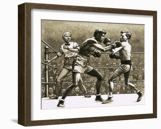 Jimmy Wilde Boxing Pancho Villa in New York-Pat Nicolle-Framed Giclee Print