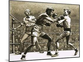 Jimmy Wilde Boxing Pancho Villa in New York-Pat Nicolle-Mounted Giclee Print