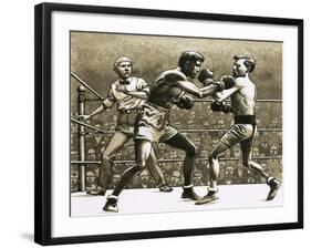 Jimmy Wilde Boxing Pancho Villa in New York-Pat Nicolle-Framed Giclee Print