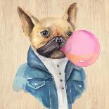 A Blowing Bubble French Bulldog-Jin Jing-Art Print