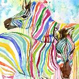 Zebra Cuddles-Jin Jing-Art Print