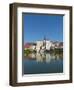 Jindrichuv Hradec with its reflection in Lake Vajgar-Jan Halaska-Framed Photographic Print