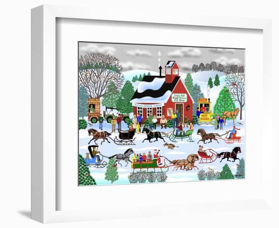 Jingle Bell Sleigh Society-Mark Frost-Framed Giclee Print