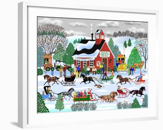 Jingle Bell Sleigh Society-Mark Frost-Framed Giclee Print