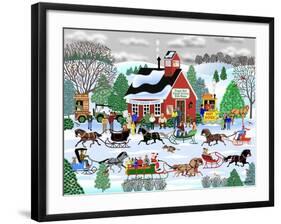 Jingle Bell Sleigh Society-Mark Frost-Framed Giclee Print