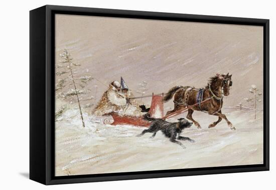 Jingle Bells-George Harlow White-Framed Stretched Canvas