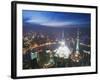 Jinmao and Pearl Towers and Pudong Skyline, Shanghai, China, Asia-Christian Kober-Framed Photographic Print