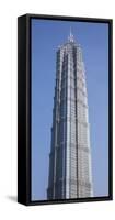 Jinmao Tower, Lujiazui financial district, Pudong,  Shanghai, China-Jon Arnold-Framed Stretched Canvas