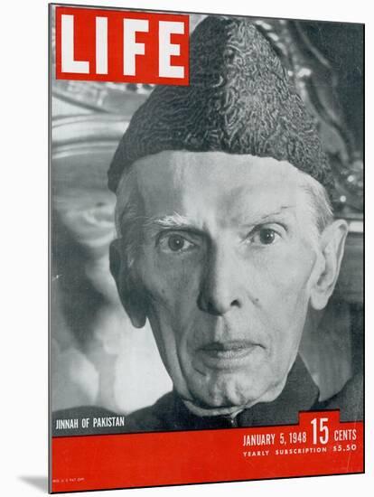 Jinnah of Pakistan, January 5, 1948-Margaret Bourke-White-Mounted Photographic Print