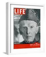 Jinnah of Pakistan, January 5, 1948-Margaret Bourke-White-Framed Photographic Print