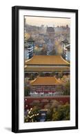 Jinshang Park Looking North at Drum Tower, Beijing, China-William Perry-Framed Photographic Print