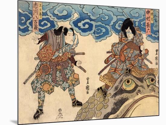 Jiraiya and the Toad-null-Mounted Art Print
