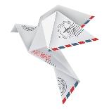 Origami Pigeon-jiris-Stretched Canvas