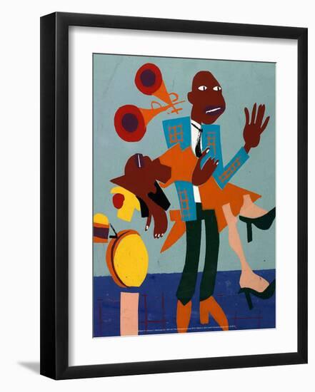 Jitterbugs (V), 1941-42-William H^ Johnson-Framed Art Print