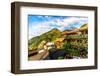 Jiu Fen (Spirited Away) overlook in Taiwan with rich, vibrant colors-David Chang-Framed Photographic Print