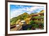 Jiu Fen (Spirited Away) overlook in Taiwan with rich, vibrant colors-David Chang-Framed Photographic Print