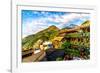 Jiu Fen (Spirited Away) overlook in Taiwan with rich, vibrant colors-David Chang-Framed Photographic Print