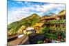 Jiu Fen (Spirited Away) overlook in Taiwan with rich, vibrant colors-David Chang-Mounted Photographic Print
