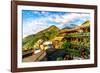 Jiu Fen (Spirited Away) overlook in Taiwan with rich, vibrant colors-David Chang-Framed Photographic Print