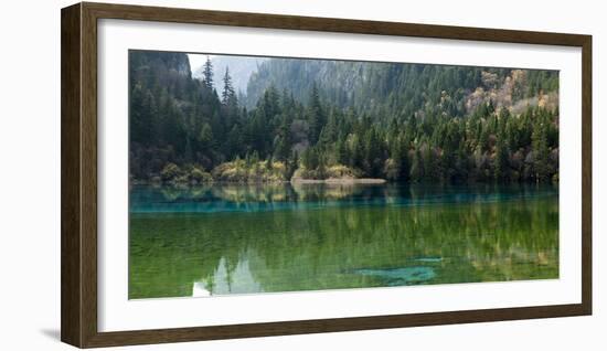 Jiuzhaigou on the Edge of the Tibetan Plateau, known for its Waterfalls and Colourful Lakes-Alex Treadway-Framed Photographic Print