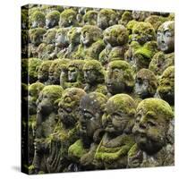 Jizo Figures at Shrine in Kyoto-Micha Pawlitzki-Stretched Canvas