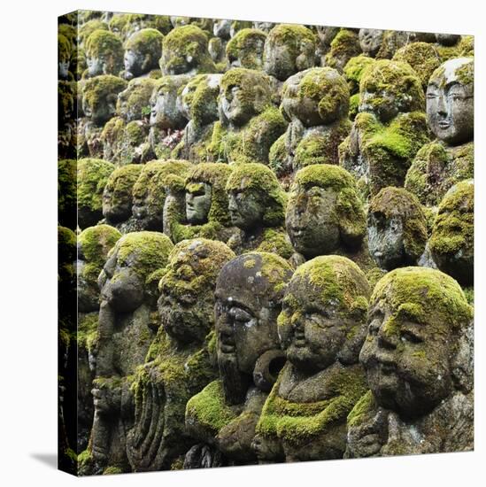 Jizo Figures at Shrine in Kyoto-Micha Pawlitzki-Stretched Canvas