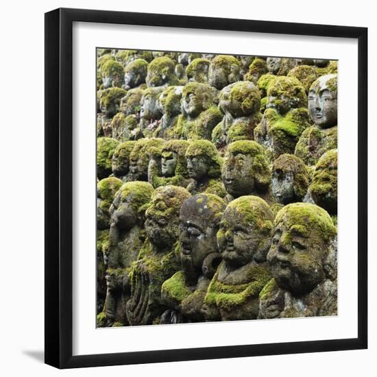 Jizo Figures at Shrine in Kyoto-Micha Pawlitzki-Framed Photographic Print