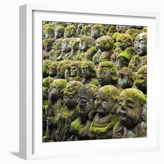 Jizo Figures at Shrine in Kyoto-Micha Pawlitzki-Framed Photographic Print