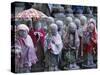 Jizo Statues, Hasedera Temple, Kamakura, Japan-null-Stretched Canvas