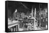 JJ Thomson, British Physicist, at Work in the Cavendish Laboratory, Cambridge-null-Framed Stretched Canvas