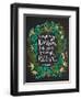 JKRowling_Green-on-Black_Artprint-Cat Coquillette-Framed Giclee Print