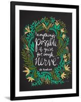 JKRowling_Green-on-Black_Artprint-Cat Coquillette-Framed Giclee Print