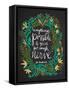 JKRowling_Green-on-Black_Artprint-Coquillette Cat-Framed Stretched Canvas