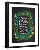 JKRowling_Green-on-Black_Artprint-Coquillette Cat-Framed Art Print