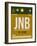 JNB Johannesburg Luggage Tag 1-NaxArt-Framed Art Print