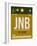 JNB Johannesburg Luggage Tag 1-NaxArt-Framed Art Print