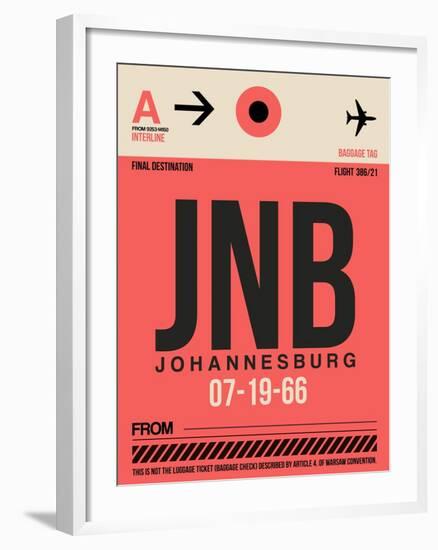 JNB Johannesburg Luggage Tag 2-NaxArt-Framed Art Print