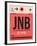 JNB Johannesburg Luggage Tag 2-NaxArt-Framed Art Print