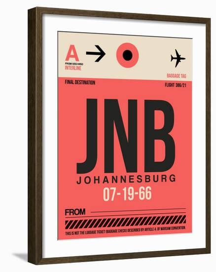 JNB Johannesburg Luggage Tag 2-NaxArt-Framed Art Print