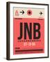 JNB Johannesburg Luggage Tag 2-NaxArt-Framed Art Print